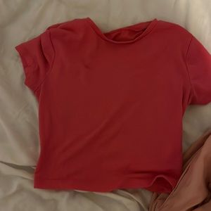 Baby tee bright pink shirt
